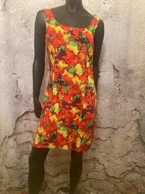 Elizabeth Wayman Multicoloured Rayon Shift Dress